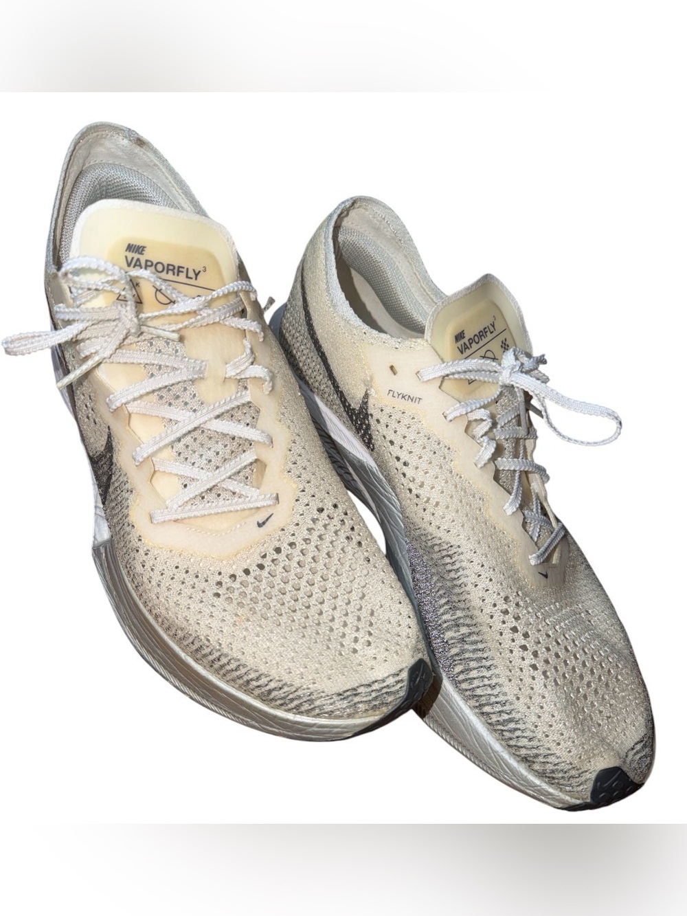 🔥 Nike ZoomX VaporFly Men’s Size 12 Style # DV4129-100 Bone White / Grey No Box